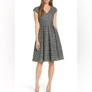 NWT- 1901 Cap Sleeve Tweed Fit and Flare Dress- Size 10